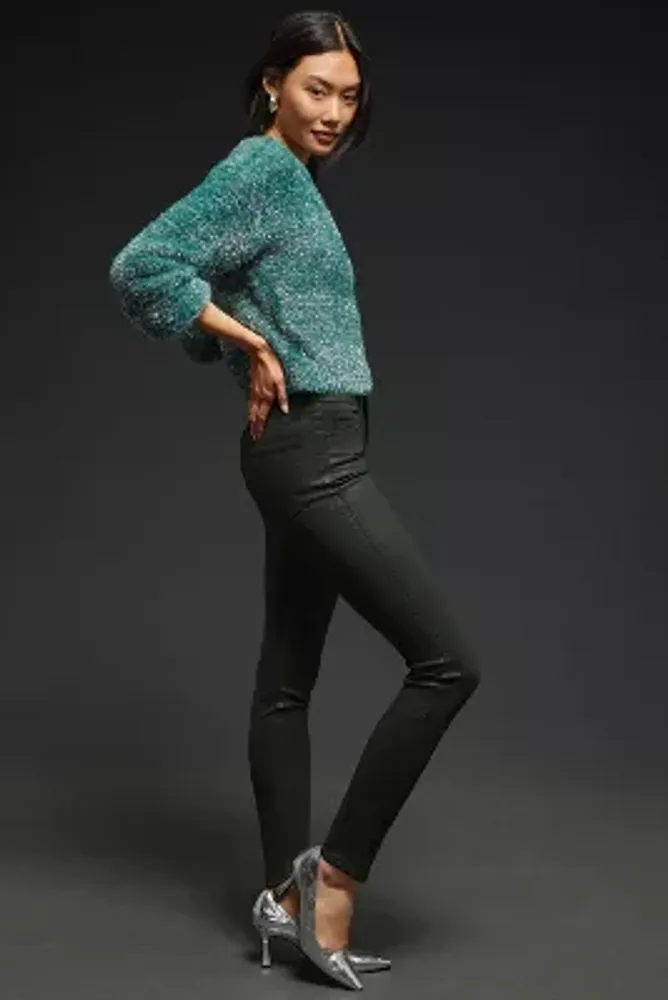 Paige Hoxton Coated High-Rise Skinny Jeans
