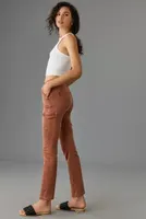 Paige Jolie Mid-Rise Straight Cargo Jeans