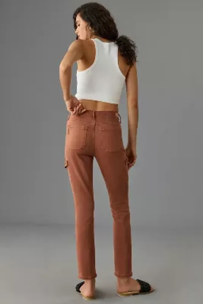 Paige Jolie Mid-Rise Straight Cargo Jeans