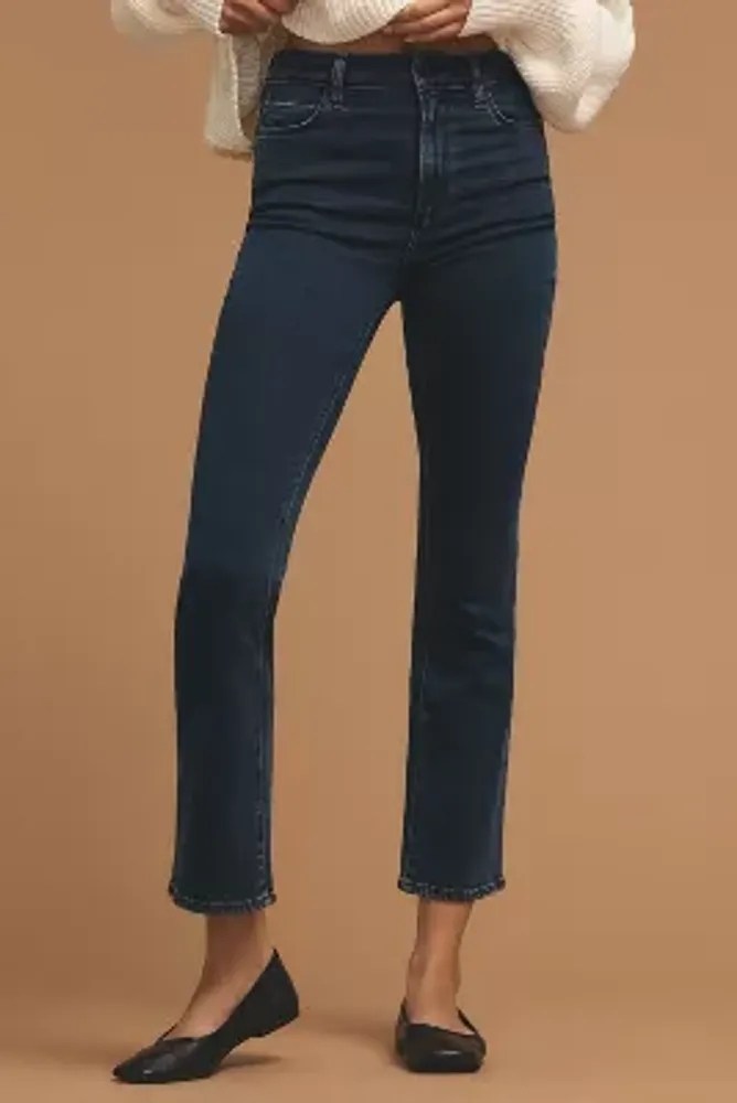 PAIGE The Claudine Coated High-Rise Crop Flare Jeans