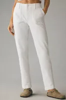 Paige Mayslie Mid-Rise Straight-Leg Ankle Jeans