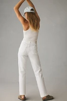 PAIGE Mayslie Mid-Rise Straight-Leg Ankle Jeans