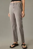 Paige Drew High-Rise Wide-Leg Cargo Jeans