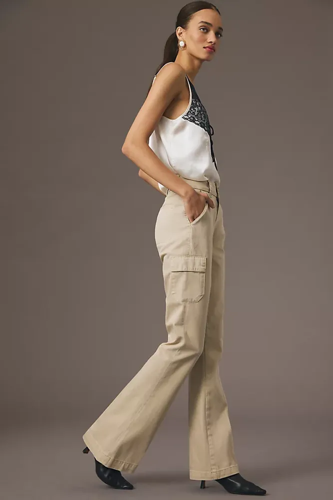 Paige Dion High-Rise Wide-Leg Cargo Jeans