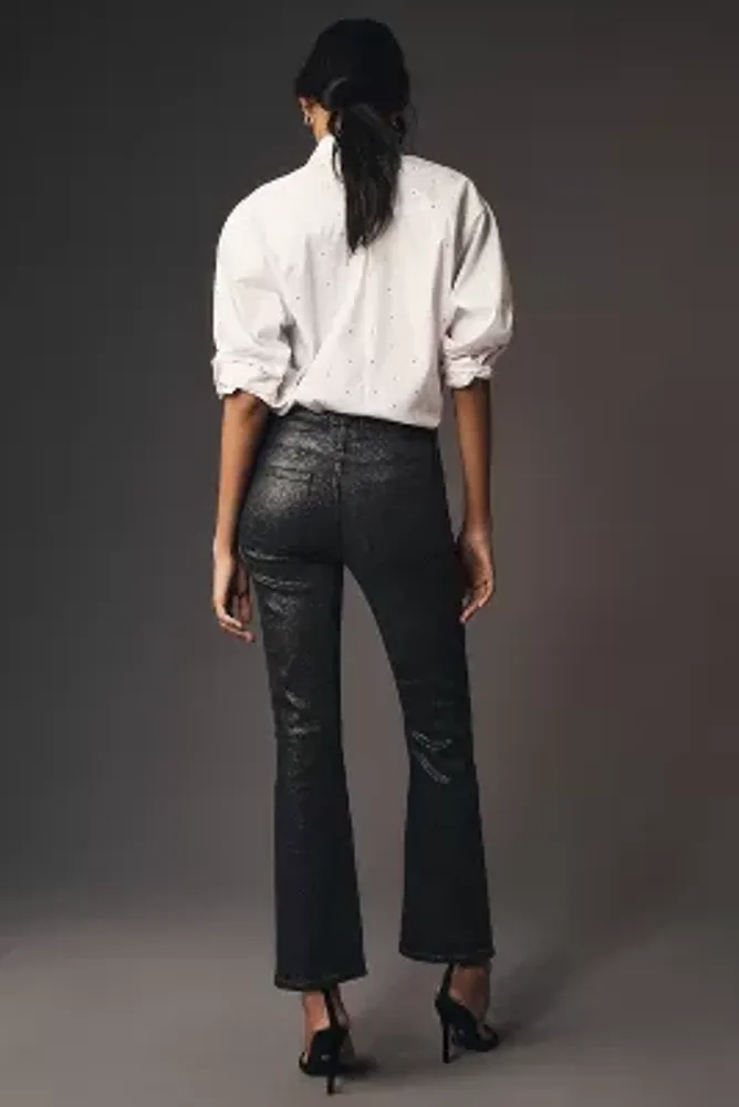 Paige Claudine High-Rise Crop Flare Jeans