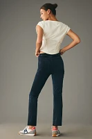 PAIGE Cindy Velvet Twisted Seam High-Rise Straight-Leg Jeans