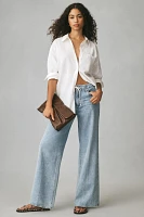 PAIGE Zoe High-Rise Tie-Waist Wide-Leg Jeans