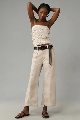 PAIGE Brooklyn High-Rise Crop Wide-Leg Jeans