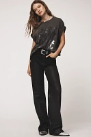 PAIGE Sasha Coated High-Rise Wide-Leg Jeans