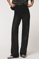 PAIGE Sasha Coated High-Rise Wide-Leg Jeans