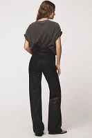 PAIGE Sasha Coated High-Rise Wide-Leg Jeans