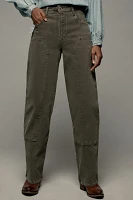 PAIGE Alexis Workwear High-Rise Tapered Jeans