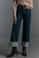 PAIGE Sasha High-Rise Wide-Leg Cuffed Ankle Jeans