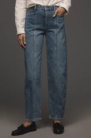 PAIGE Alexis Seamed High-Rise Tapered Jeans