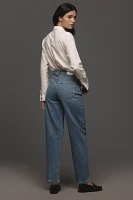 PAIGE Alexis Seamed High-Rise Tapered Jeans