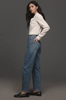 PAIGE Alexis Seamed High-Rise Tapered Jeans