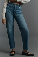 PAIGE Alexis Barrel Leg High-Rise Cuffed Jeans