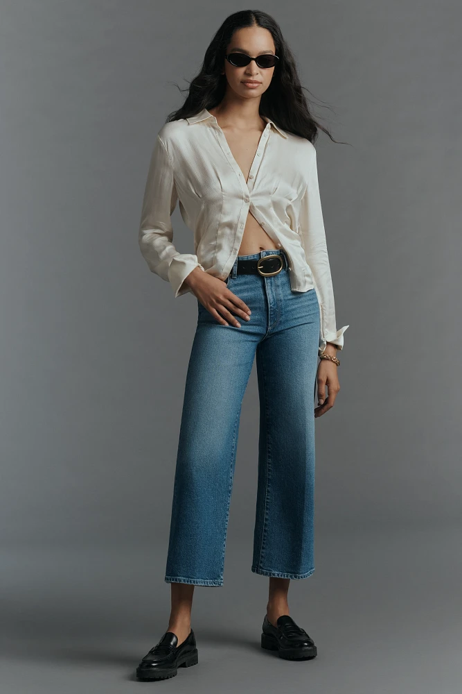 PAIGE Sasha High-Rise Wide-Leg Ankle Jeans