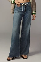 Paige Zoey 31" High-Rise Wide-Leg Tie-Waist Jeans