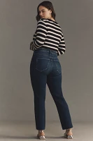 PAIGE The Cindy Raw-Hem High-Rise Straight-Leg Jeans