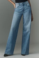 PAIGE Sasha Embellished High-Rise Wide-Leg Jeans