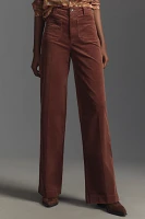 PAIGE Sasha Corduroy High-Rise Wide-Leg Jeans