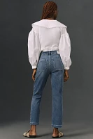 PAIGE Mayslie Mid-Rise Straight-Leg Ankle Jeans