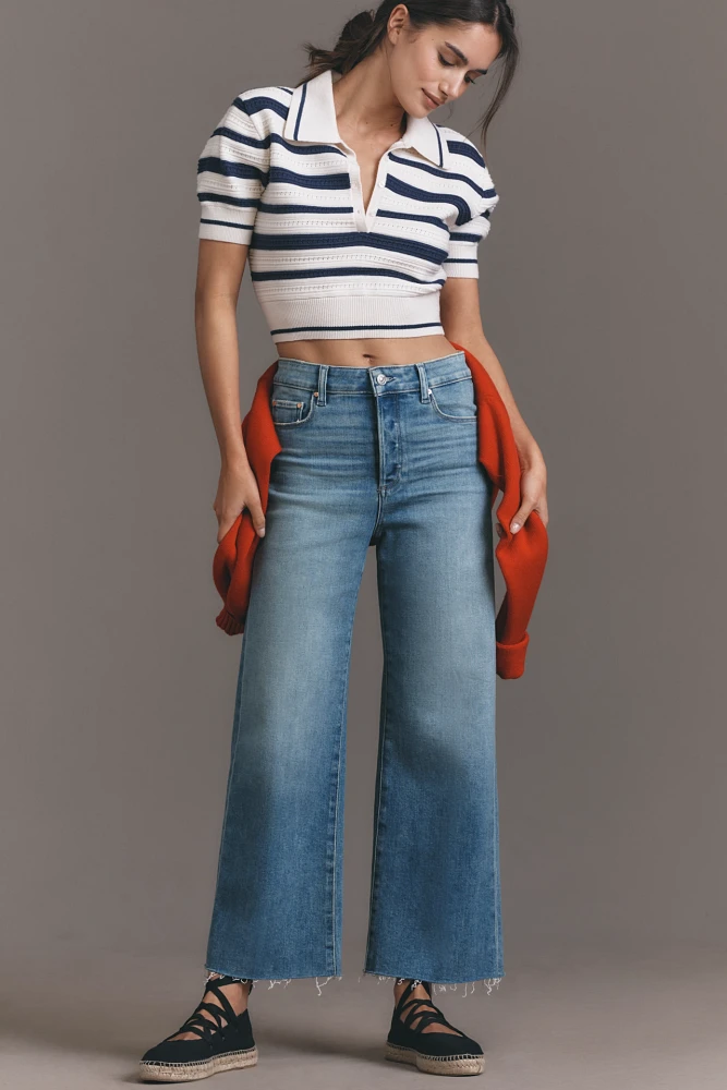PAIGE Anessa High-Rise Crop Wide Leg Jeans