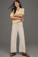 PAIGE Arellia Tie-Waist High-Rise Tapered Jeans