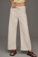 PAIGE Arellia Tie-Waist High-Rise Tapered Jeans