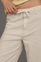 PAIGE Arellia Tie-Waist High-Rise Tapered Jeans
