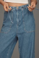 PAIGE Rumi High-Rise Wide-Leg Tie-Waist Jeans