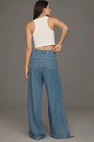 PAIGE Rumi High-Rise Wide-Leg Tie-Waist Jeans