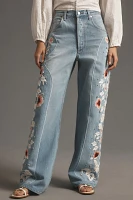 Citizens of Humanity Ayla Embroidered Baggy High-Rise Wide-Leg Jeans