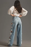 Citizens of Humanity Ayla Embroidered Baggy High-Rise Wide-Leg Jeans