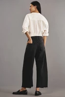 Citizens of Humanity Ayla Crop Raw-Hem Wide-Leg Jeans