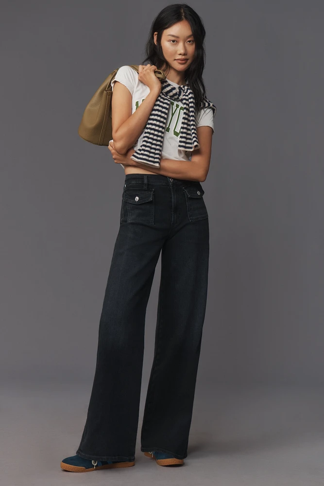 Citizens of Humanity Raven Patch Pocket High-Rise Wide-Leg Jeans