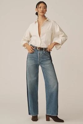 Citizens of Humanity Ayla Textured High-Rise Wide-Leg Jeans