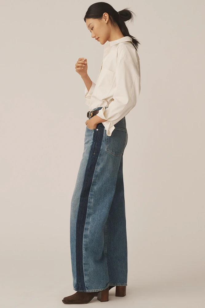 Citizens of Humanity Ayla Textured High-Rise Wide-Leg Jeans