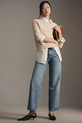 AGOLDE V-Waist Mid-Rise Straight-Leg Jeans