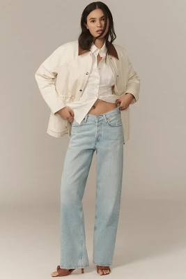 AGOLDE V-Waist High-Rise Straight-Leg Baggy Jeans