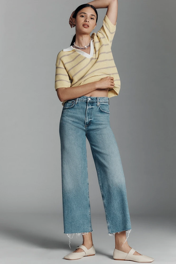 AGOLDE Ren High-Rise Crop Wide-Leg Jeans