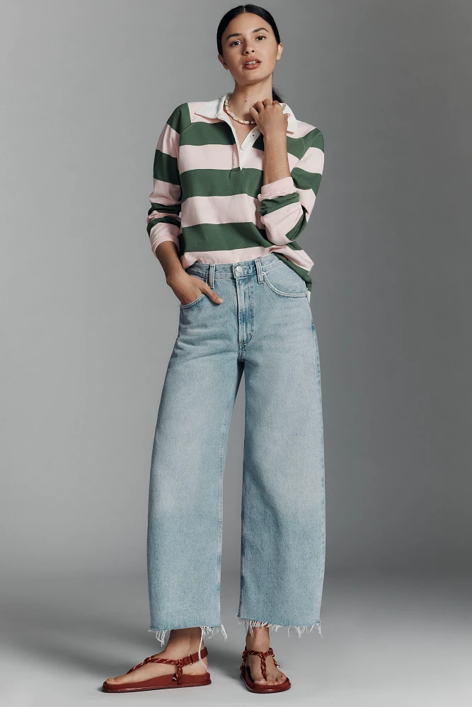 AGOLDE Low-Curve Low-Rise Cropped Tapered Jeans