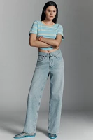AGOLDE Echo High-Rise Foldover-Waist Tapered Jeans
