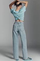 AGOLDE Echo High-Rise Foldover-Waist Tapered Jeans
