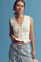 Unpublished Reece Drawstring High-Rise Wide-Leg Jeans
