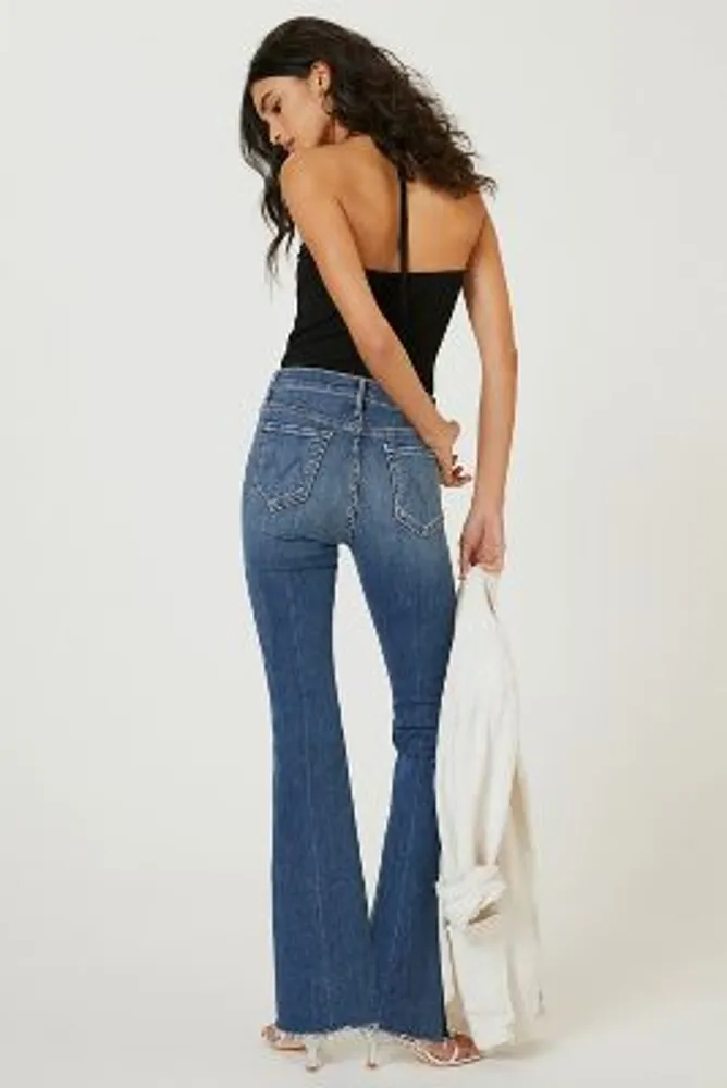 MOTHER The Mid-Rise Flare Jeans Row