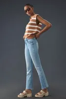 MOTHER The Dazzler Crop Fray Mid-Rise Straight Leg Jeans