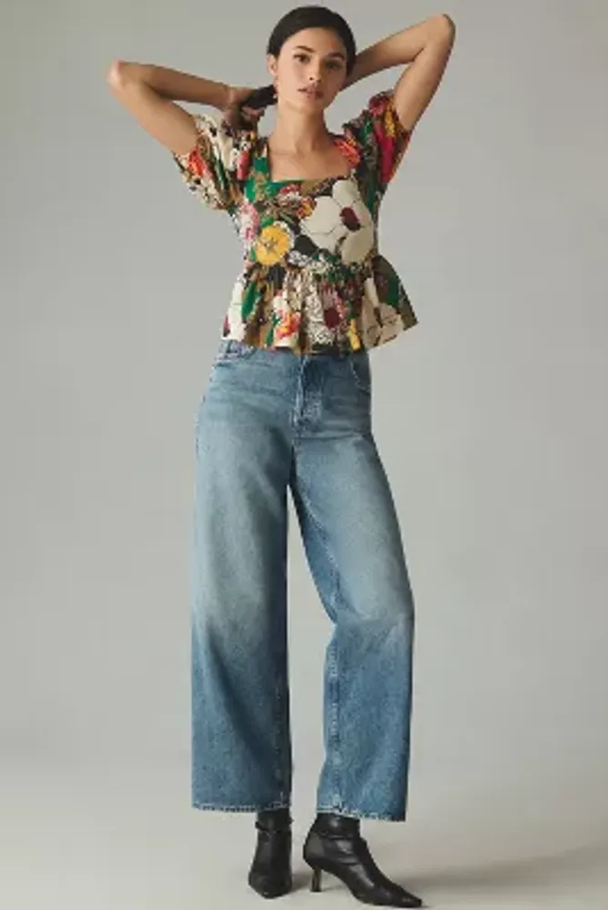 MOTHER The Spinner Skimp High-Rise Wide-Leg Jeans