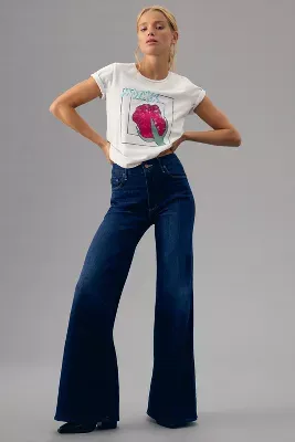 MOTHER The Roller Sneak High-Rise Wide-Leg Jeans